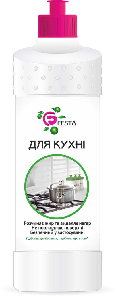 Гель для видалення нагару і стійких жирових забруднень FESTA, 500 мл